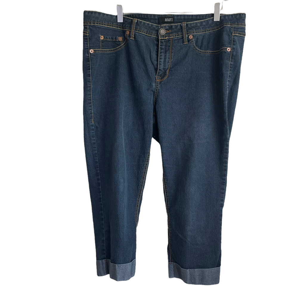 Ana Women’s Jeans Plus Stretch Cropped Leg  Zipper/Button Closure 5 Pocket 20